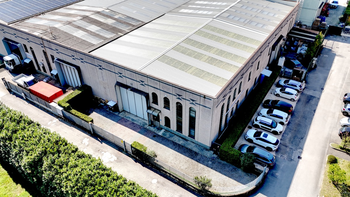 Vista aerea della sede MST Mantovani Special Technologies a Gussago, Brescia